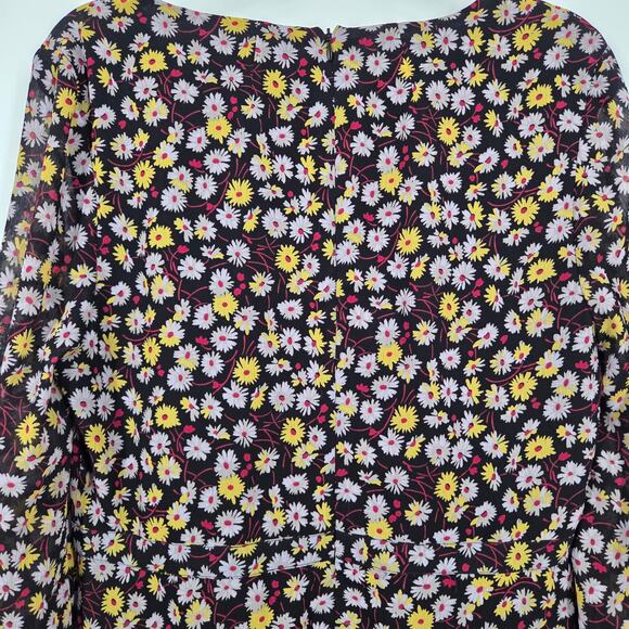 Madewell women SZ 12 Wrap-Front Maxi Dress in French Floral Maxi Prairie Daisy - Picture 6 of 7